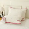 Cotton Gauze Pillowcase Pink Heart Quilted Variant Pair Household Pillow Cover Soft - Single Piece / Dotted Heart
