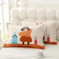 Housse de oreiller imprimee en coton confortable pour la maison adulte doux universel - Fille de la campagne / 1 Pièce/Paquet