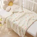 Douce couverture bébé en gaze à pois minky avec cœurs mignons pour berceau et usage quotidien. - Cœur Coloré