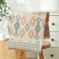 Japanischer Stil Baumwolle geometrisches Muster Handtuch weiches Haushalts-Gesichtstuch - Handtuch Orakelschrift Blau
