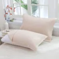 Serviette d oreiller en tricot gaufre uni douce respirante housse de coussin maison. - Pièce Unique (52x75cm) / Chameau