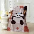 Cute cartoon panda adult gauze bath towel, soft absorbent breathable home shower wrap blanket. - 80x160cm / Brown Panda