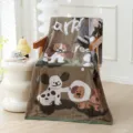 Cute cartoon pattern cotton bath towel soft breathable throw blanket for home daily use. - 80x160cm / Dog Party