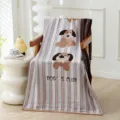 Serviette de bain pour adultes en coton à motif de chien de dessin animé absorbante douce - 80x160cm / Bon Chien