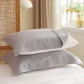 Housse de coussin en coton gris par deux, linge de maison minimaliste et doux pour lit. - 50*80 cm (Lot de 2) / Gris