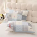 High-density fine yarn pillow towel cute household pillow cover soft comfortable - Kaku Bear Blue
