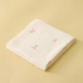 Douce couverture d'emmaillotage en gaze de bébé avec joli imprimé tulipe pour nouveau-né. - Rose