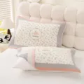 Cute cotton pillow towel for kids, soft floral pumpkin print pillow cover, cozy home bedding. - Pumpkin Orange