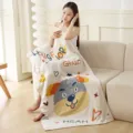 Toalla de baño de gasa jacquard con animales, manta de playa suave y absorbente. - Schnauzer con corazón