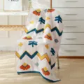 Four-layer gauze cotton bath towel with abstract mountain tree pattern, soft and absorbent. - 70*140cm / Gute Pattern