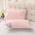 Pink bow cotton pillowcase soft comfortable cute household universal pillow cover for kids - Mini Bowknot Necklace