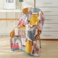 Morbido telo da bagno in garza di cotone con fantasie di gatti per la casa e la spiaggia. - 70*140cm / Gatto Moderno