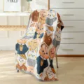 Simpatico telo da bagno in garza a quattro strati di cartone animato cotone assorbente per la casa - 70*140cm / Coniglio Mickey