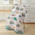 Telo bagno in garza di cotone a 4 strati con stampa di sottomarino cartoon, morbido. - 70*140cm / Mondo Sottomarino