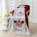 Cute cartoon gauze bath towel for adults, cute girl and cat pattern soft towel variant - 80x160cm / Cute Style