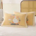 Pair of cartoon duck gauze pillow covers, thickened breathable pillow towels for all seasons. - Spring Trip Duck