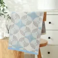 Japanischer Baumwoll-Vier-Schichten-Gaze-Gesichtstuch, weich und saugfähig für den Haushalt. - Löwenzahn Blau