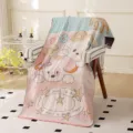 Katoenen gaas badhanddoek schattige cartoon dierendruk volwassen thuis douche deken dutje SKU - 75*160cm / Sterrenwens schattige huisdieren