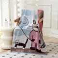 Toalla de baño de gasa de algodón estampado de dibujos animados manta 80x160cm - Gato con Globos