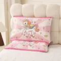 Children cartoon cotton pillowcase thickened breathable soft gauze pillow cover for kids student - Wealthy Pony