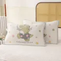 Cartoon dinosaur gauze pillow covers pair, thickened soft cotton pillowcases for bedroom. - Goodnight Dinosaur