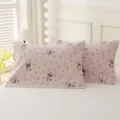 Pink cotton pillow cover pair with cute French bulldog print, soft home bedroom textile. - 75*52cm (Pair Pack) / French Bulldog