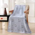 Manta de toalla de baño de gasa de tres capas de verano con un lindo estampado de caballo. - Caballo Balancín