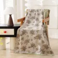Manta de gasa de algodón de 3 capas toalla de baño de verano estampado de fruta absorbente - Limón