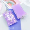 Cute purple resin candy pendants with glitter and Sweet text for DIY jewelry making - Rectangular Candy (12578) / 1 Piece (16x27mm) / Purple