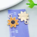 Yellow sunflower daisy enamel charms for DIY bracelet and necklace jewelry making accessories - Sunflower (11925) / 1 Piece (13*16mm)