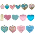Collezione di ciondoli a forma di cuore per gioielli fai-da-te in lega e resina colorata - Collezione Cuore Blu Lago Rosa (SN1775) / Misto 30 pezzi/confezione