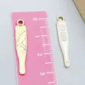 Pink enamel medical thermometer charms for DIY jewelry making and handmade accessories - Thermometer (23050) / 1 Piece/Pack (30*6mm) / Pink