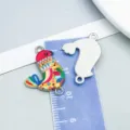 Πολύχρωμο μενταγιόν περιστέρι κολιμπρί από σμάλτο με διπλά θηλιές για κατασκευή κοσμημάτων - Περιστέρι με Διπλό Κρίκο (28028) / 1 Τεμάχιο (24x17mm) / Κόκκινο