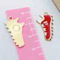 Red enamel sneaker charm alloy pendant for DIY jewelry making and handicraft accessories - 1 Piece (14*26mm) / Red Sneakers