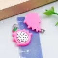 Cute rose red dragon fruit resin pendant charm for DIY handmade jewelry accessories - Fruit Dragon Fruit (24370)