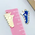 Blue enamel sneaker pendant for sport-themed DIY jewelry accessories - 1 Piece (14*26mm) / Blue Sneakers
