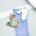 Πολύχρωμα σμάλτα κολιμπρί μενταγιόν για DIY κατασκευή κοσμημάτων από κράμα ψευδαργύρου - Περιστέρι με Διπλό Κρίκο (28033)