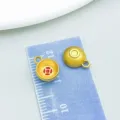 Matte gouden mini kom hanger bedels met rood oliedruppel patroon voor DIY sieraden - Munt Gouden Kom Hanger (28485)