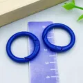 Blue spray-painted circular spring gate ring carabiner for DIY jewelry and bag accessories - Round Spring Buckle (26304) / 1 Piece/Pack (25mm/18mm) / Dark Blue