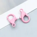 Pink painted alloy lobster claw clasps for DIY jewelry bracelet necklace findings - Lobster Clasp (303) / 1 Piece (14*8mm) / Pink