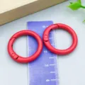 Red painted circular spring buckle for DIY jewelry and bag accessories - Red