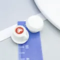 Miniature resin coffee cup charm with heart latte art for DIY handmade jewelry crafts - White Resin 3D Coffee Cup with Two-Layer Heart Latte Art (23957)