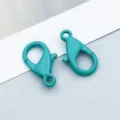 Turquoise blue painted alloy lobster clasp 303 for DIY bracelet and necklace making - Lobster Clasp (303) / 1 Piece (14*8mm) / Lake Green