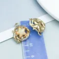 Ciondolo a stella marina in oro KC con glitter in resina e strass per gioielli fai da te - KC Oro Stella Marina Luccicante (28163) / 1 Pezzo/Confezione (19x16mm) / Giallo