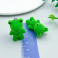Handmade green flocked resin frog pendant charms for DIY jewelry making accessories - Frog (27497) / 1 Piece/Pack (34*19*15mm) / Green