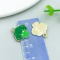 Ciondolo a forma di broccoli in lega smaltata verde per gioielli fai da te - Broccoli (27956)