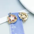 Ciondolo a stella marina in resina con strass per la creazione di gioielli fai da te - KC Oro Stella Marina Iridescente (28165) / 1 Pezzo/Confezione (19x16mm) / Rosa