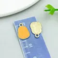Simpatico ciondolo a forma di zucca smaltata per gioielli fai-da-te con scala - Patata (27958)