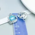 Ciondolo a forma di stella marina in resina blu con strass per gioielli fai-da-te - Bianco K Stella Marina (28167) / 1 Pezzo/Confezione (19x16mm) / Blu