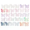 Mixed 30pcs colorful gradient glass butterfly beads with large holes for DIY jewelry making - Butterfly (BE45) / 30Pcs Pack / Rainbow Gradient